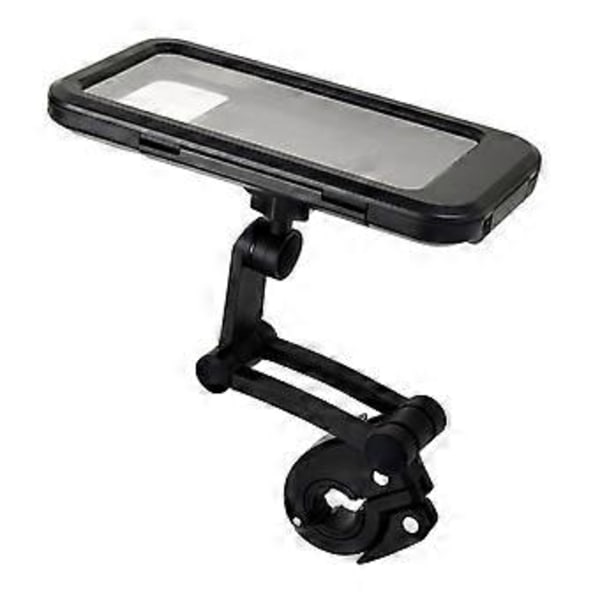 Vandtæt cykeltelefonholder 360 grader justerbar ABS PVC nylon cykeltelefontaske til 22 til 28 mm stangtelefon under 6,7 tommer