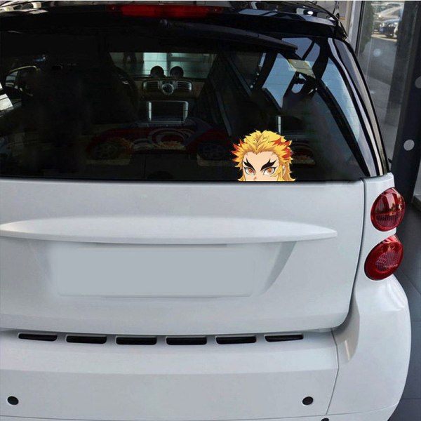 6 st Anime Car Stickers Slayer Demon Rengoku Biltillbehör Uzu