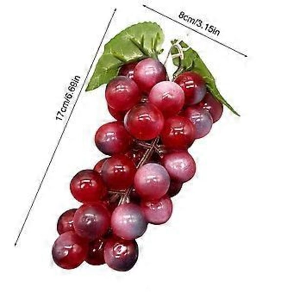 Luonnollisen näköiset jäljitelmäviinirypäleet sopivat erilaisiin koristeisiin, mukaan lukien kodit, häät, ravintolat ja valokuvaus, punaiset ja mustat viinirypäleet red and black grapes