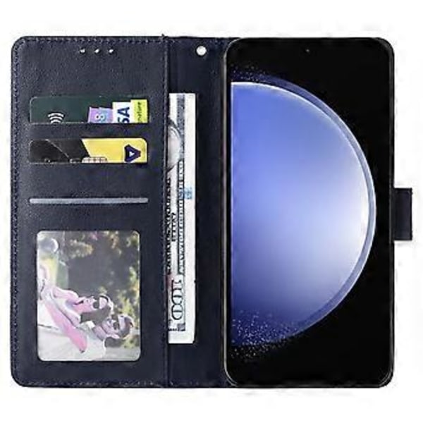 Til Samsung Galaxy S23 FE Etui Kort Slots PU Læder Flip Wallet Cover Style F
