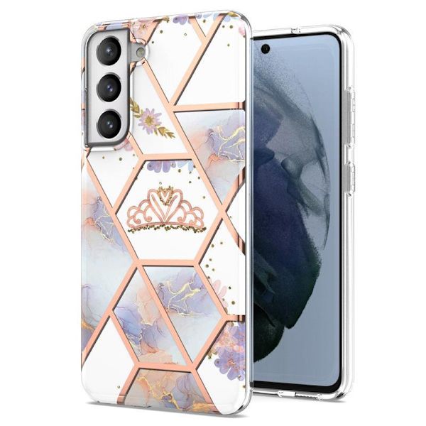 Marmor Blomma TPU Skal För Samsung Galaxy S21 Ultra 5G multicolour
