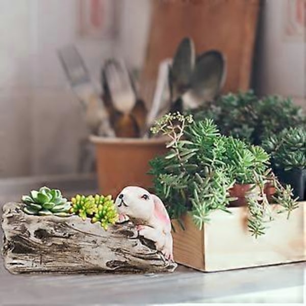 1 st Bedårande Mikro Landskap Blomkruka Kreativ Kanin Suckulent Växter Blomkruka