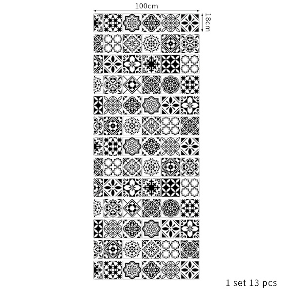 18x100cmx13 kpl Itsekiintopintaisia portaiden laatta-tarroja Itsekiintopintaisia sementtilaattojen nousutarroja