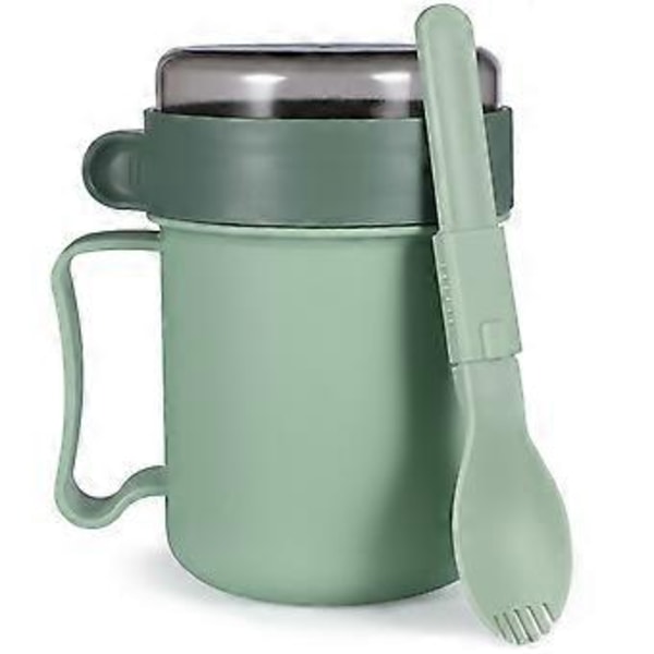 Mikrovågsugn Soppmugg med Lock och Skopa Portabel Frukostmugg Behållare för Havregrynsgröt Mjölk Soppa