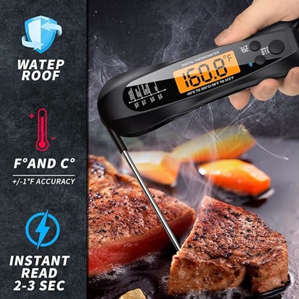 Meat Thermometer Intelligent Fast Instant Read for Grill and Cook