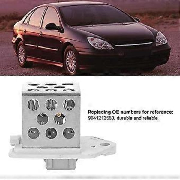 Blæsermotor Modstand 9641212580 til Citroen Berlingo C5 Peugeot 206 307 406 807 Expert Partner Bil