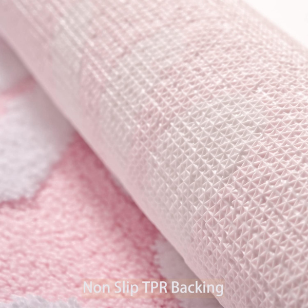 Rosa badrumsmattor söta prästkrage badmatta vit och gul blomma dekormatta halkfri golvmatta mikrofiber badmatta superabsorberande maskintvättbar badkarsmattor för dusch, badkar, sovrum 16\"x 24\"
