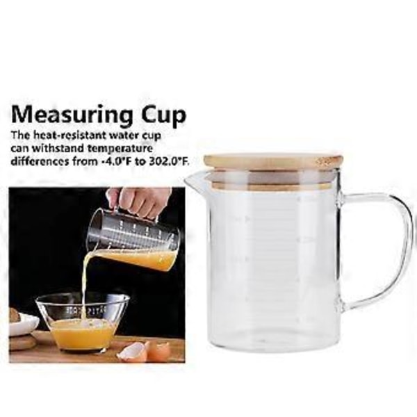 Borosilikatglas Målekop med Låg Varmebestandig Krus til Hotel Restaurant Hjem (350ml)