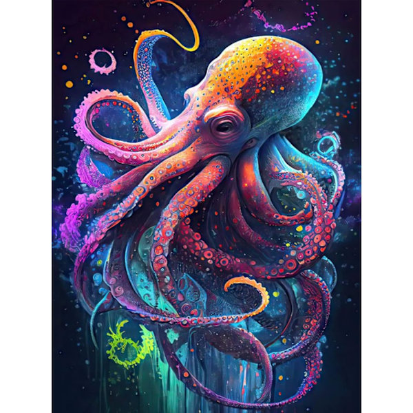 30x40cm Octopus 5D Diamantmålning Kits för Vuxna, DIY Diamant