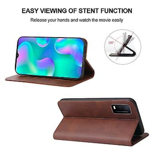 Läderfodral för vivo Y3s 2021 Brown