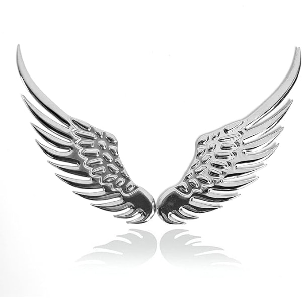 Angel Wings Car Decal (Silver) 3D Wings Car Styling Metalldekal