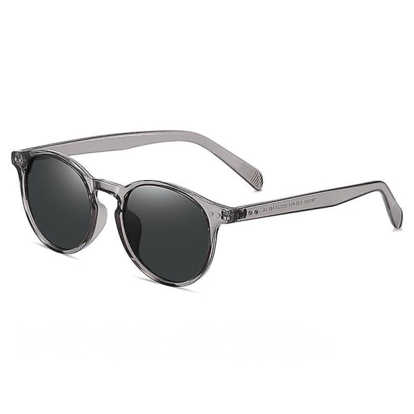 Retro polariserade solglasögon för man och kvinna. Transparent grå.