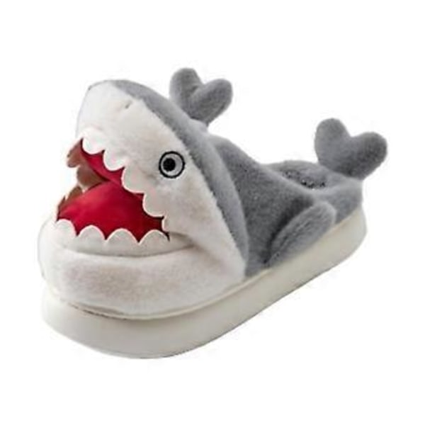Hajtofflor, Varma djurtofflor för vintern, Mjuka tofflor Kreativa mjuka söta bomullstofflor för kvinnor och män (EU-storlek 38 till 39) EU Size 38 to 39