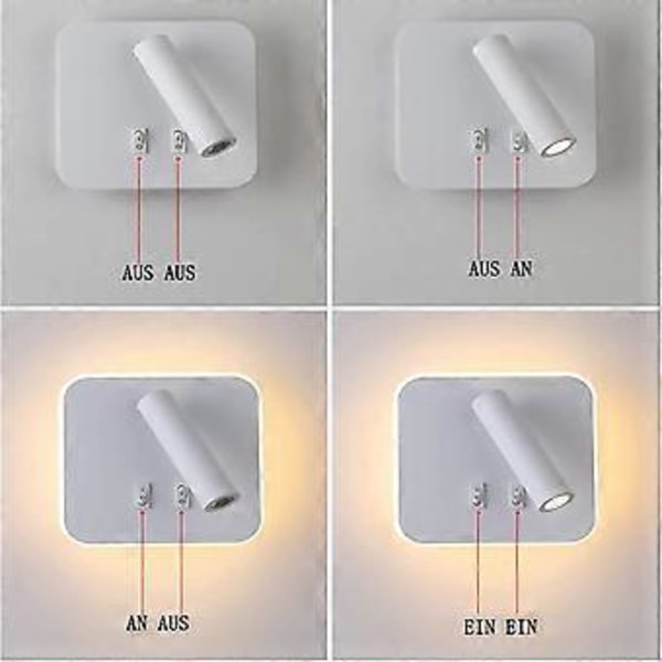 Sengelamper LED Væglampe Indendørs Hotel Væglamper Seng Korridor Væglampe med Kontakt (style1527)