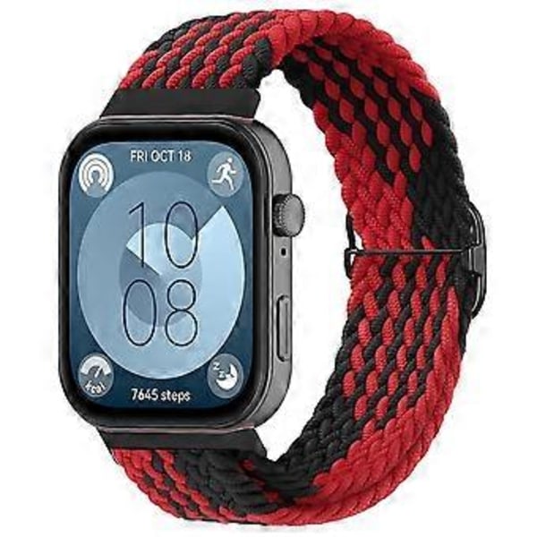 Justerbar flettet nylon urrem i vævet stil til Huawei Watch Fit 3 Style F
