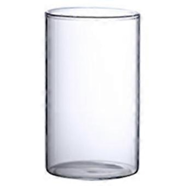Klar Glasvas Blomvas Minimalistisk Glasvas Cylinderformad Blomvas för Bröllop Vardagsrum Dekorativ Gåva 10x20cm