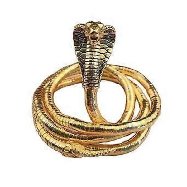 Punk Ormhalsband Unikt Böjbart Ormarmband Flexibelt Flerlagers Metall Ormhalsband Armband Smycken för Kvinnor Gold cobra 3