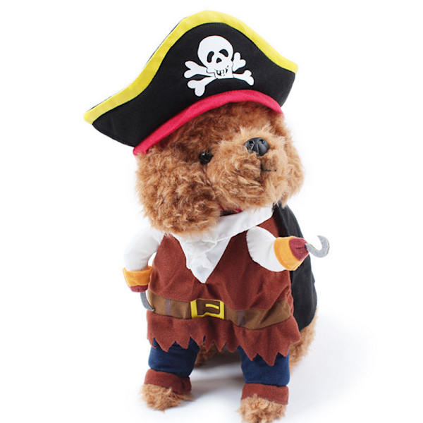 Halloween Kostumer Hund Kat Lille Pirat Cosplay Tøj (S)