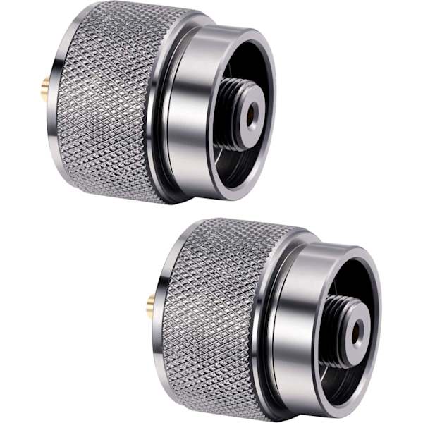 2 stk. Camping Kogeplade Adapter 1 Lb Propangas Tank Indgang EN417 Lindal