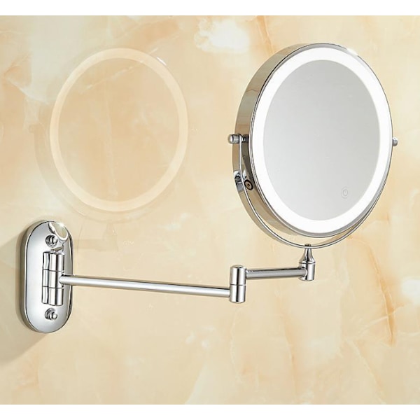 8\" Genopladelig Model, Flad + Tripel Forstørrelse, LED Dobbelt Si