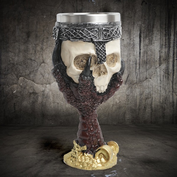 Rustfrit stål kranie kaffekrus harpiks Halloween kranie drikke C