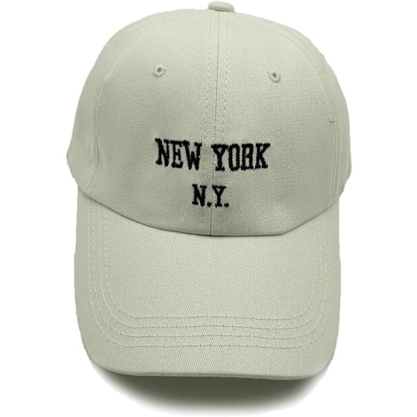 New York Bomulds Baseball Kasket Unisex Justerbar Vasket Nødt