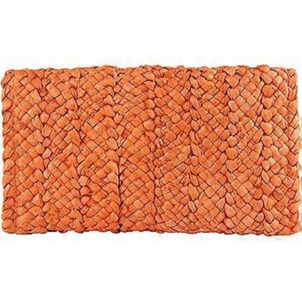 Strå Kobling Punge til Kvinder Sommer Strandtasker Kuvert Vævede Kobling Håndtasker Orange