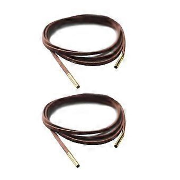 2 stk. Langt tau halskjede semsket tau sløyfe-choker halskjede mote smykker halsbånd kragebeinskjede Brown