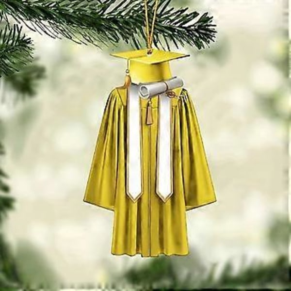 2025 Dimissionspynt Ornament Dimissionskåbe Ornament Yellow