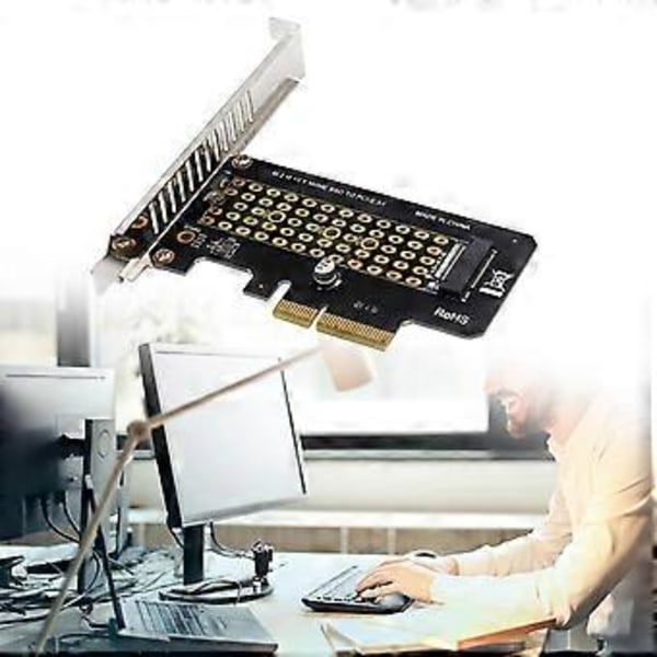 PCIE 4X till NVME M.2-omvandlare PCIE 4X till NVME M Key M.2-adapter för att utöka lagringskapaciteten och öka datahastigheten Half height chassis