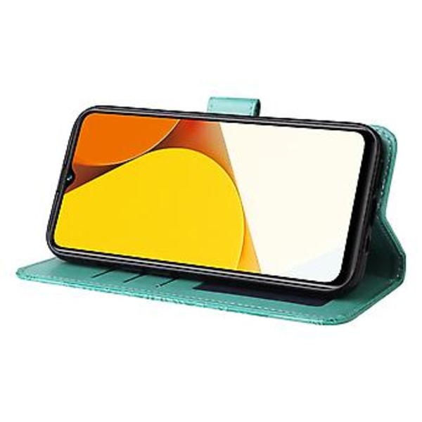 Auringonkukka Nahkainen Puhelinkotelo vivo Y35 4G / Y22s / Y22 -malleille Green
