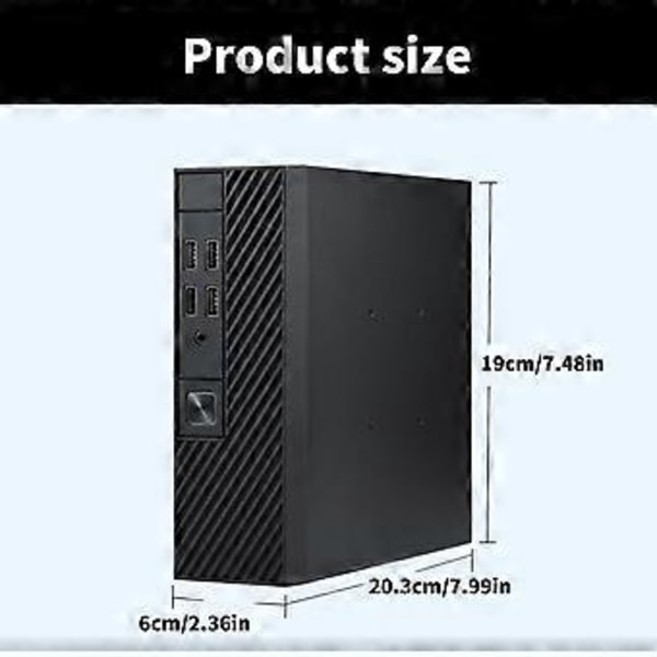 Teollisuuden ohjaus M10 Mini-ITX HTPC-kotelo Helppokäyttöinen PC-kotelo ITX-tietokonekotelo 4 USB-liitännällä toimisto- ja kotikäyttöön