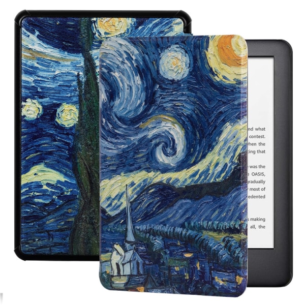 Case Fit för Kindle 11:e generationen 2022- (Starry Night)Slim & L