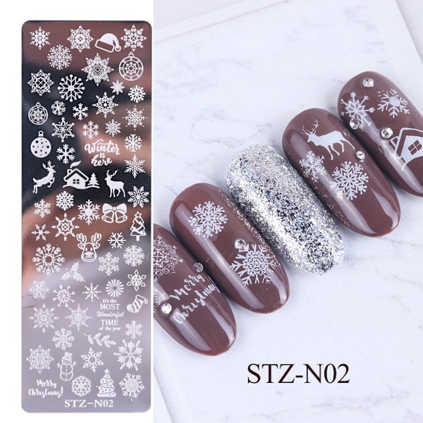 Set med 6 nagelkonstplattor - Nagelkonstverktyg för kvinnor och flickor