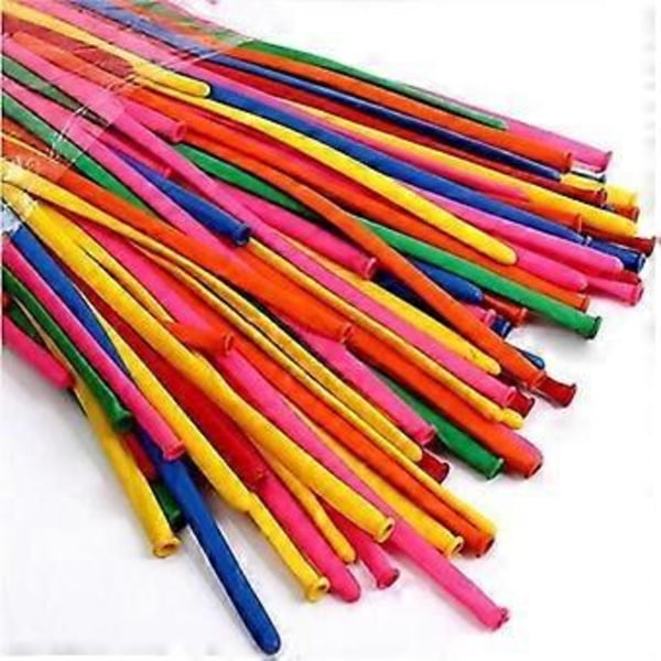 200 stk./sæt Strip Ballon Fødselsdagsfest Jul Blandet Farve Lang Dyrebinding Set 1