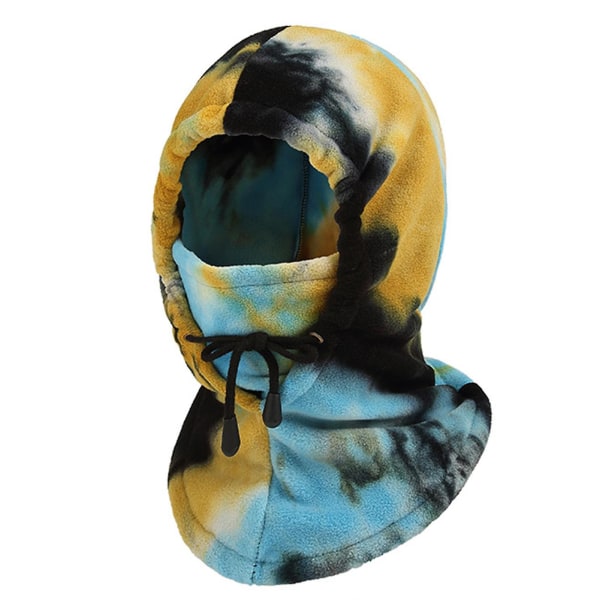 Gul Cykel Balaclava Tie Dye Dragsko Håll Varm Utomhus Vandring