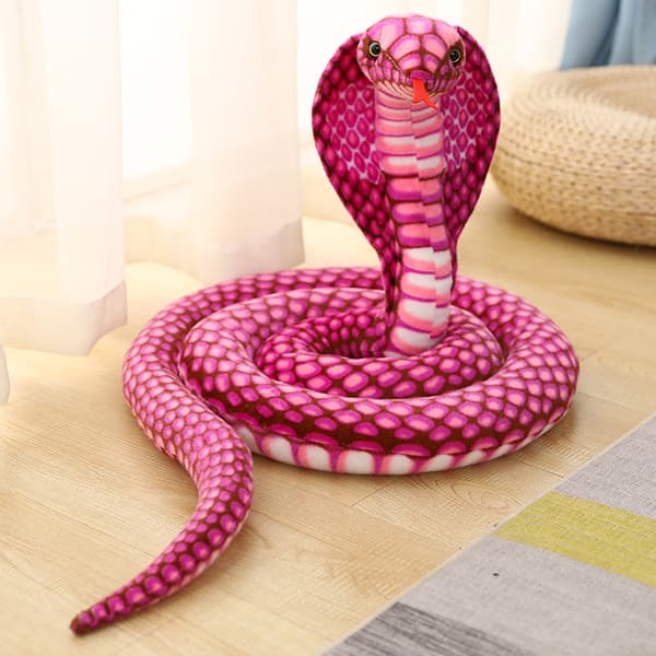 80cm Gyllene Python Cobra Simulation Plyschdocka - Lila