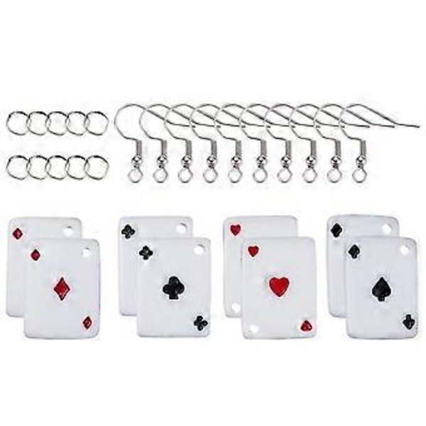 1 æske med kreativt poker mønster vedhæng DIY hængende smykke tilbehør håndværk fremstillingsdel