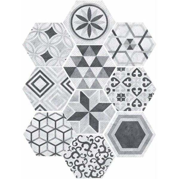 Kakelklistermärken Hexagon Industriell Stil Halksäker Självhäftande