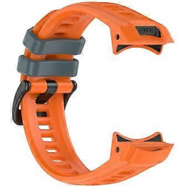 Til Garmin Instinct 3 45mm Urrem 22mm Silikone Udskiftningsrem Orange + Twilight Blue
