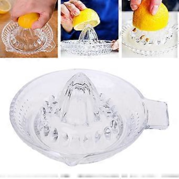 Manuel citronpresser i glas, appelsinpresser, juiceekstraktor, frugtpresser, cocktaildrink, køkkentilbehør, udskiftning