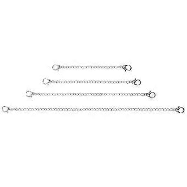 4 st Halsband Kedjeförlängare Armband Förlängningskedja Portabla Kedjeförlängningar