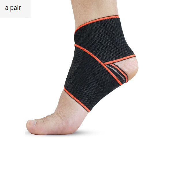 Et par (orange) ankelstøttebandage justerbar åndbar elas