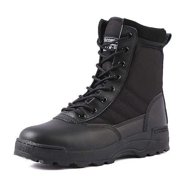 Herre High Top Combat Støvler komfortable Vandresko, åndbare Taktiske Støvler Til Udendørs.45.Sort