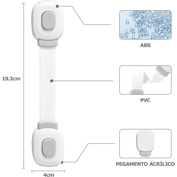 2 Piece Baby Safety Door, Drawer Block Cupboard Latches and Frid