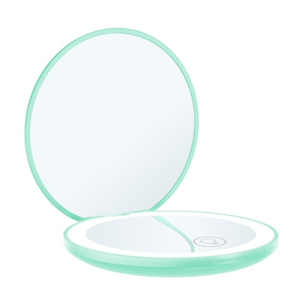 Mini Makeup Mirror 12 LEDs Bærbart opplyst speil for utendørs Tr