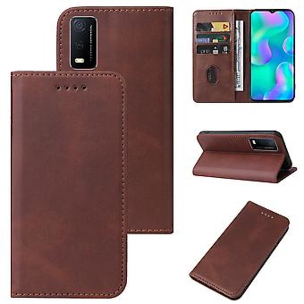 Läderfodral för vivo Y3s 2021 Brown
