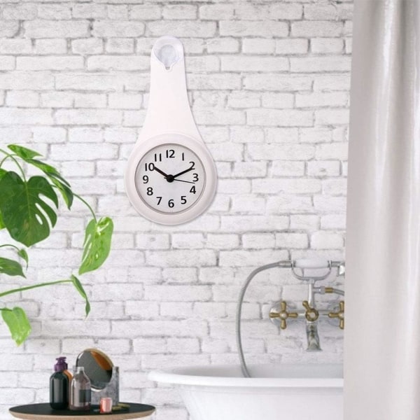 Bathroom Clock Fashionable Waterproof Hanging Reliable Durable Su