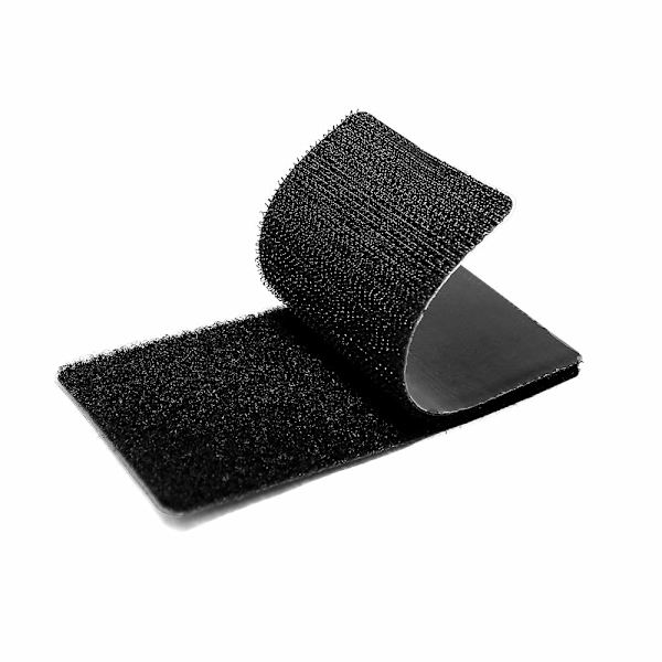 2 x 4 tommer - Borrelåsstrimler med lim - 15 sett - Kvadrat
