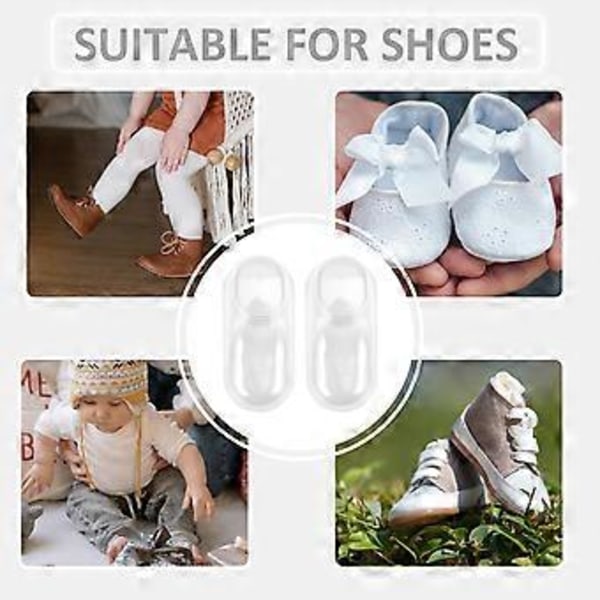 10 st Transparenta Babyfotsmodeller Baby Display Fotmodell Baby Socka Skoform